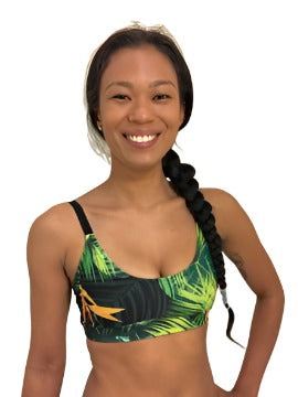 Onzie Hot Yoga Elastic Cage Bra Top 316 - Paradise - Front View