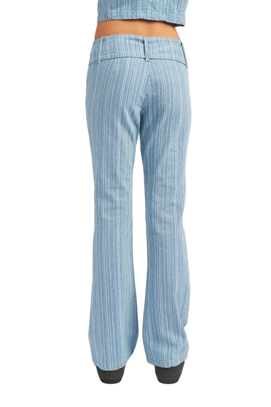 EMORY PARK LOW RISE FLARED JEANS - Denim Blue - Back View