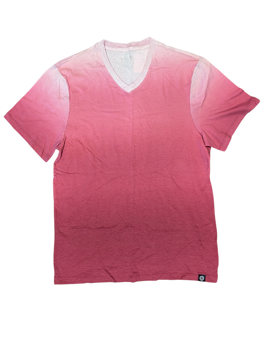 Onzie Yoga Mens Ombre V-Neck Tee Shirt 707 Black