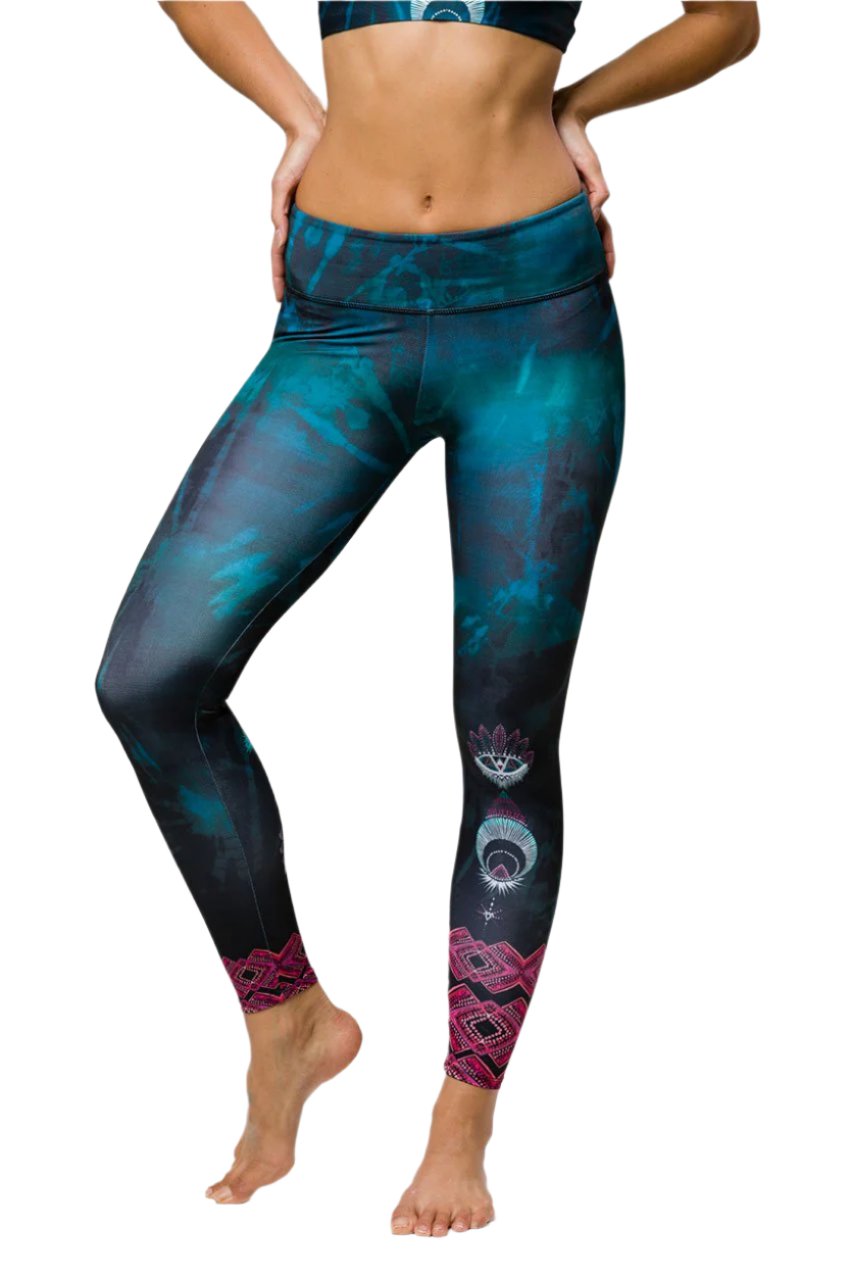 Onzie Hot Yoga High Rise Graphic Legging - Mystic - Front View