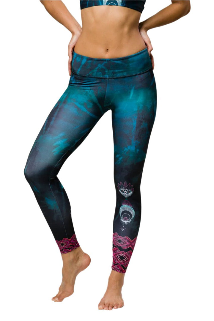 Onzie Hot Yoga High Rise Graphic Legging - Mystic - Front View