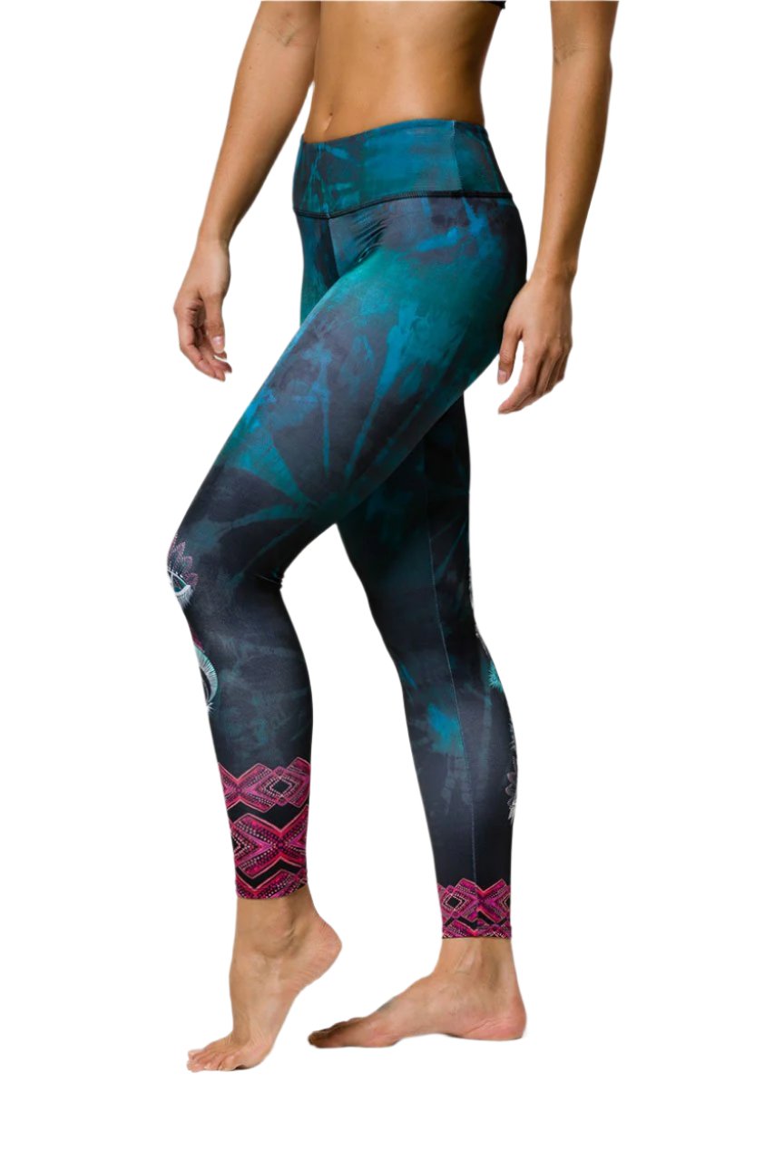 Onzie Hot Yoga High Rise Graphic Legging - Mystic - Side View