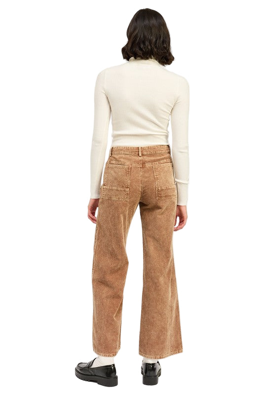 EMORY PARK DISTRESSED CORDUROY PANTS - Sepia - BAck Full View