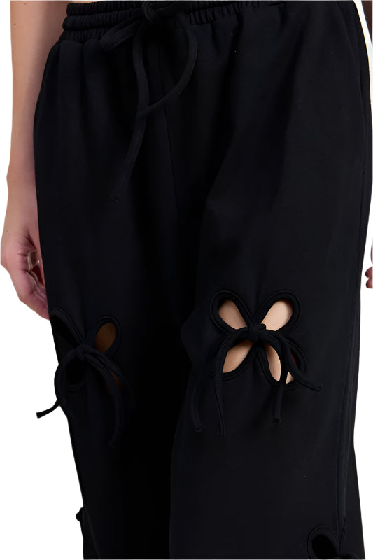 Emory Park FRENCH TERRY PANTS - Black - Rear View
