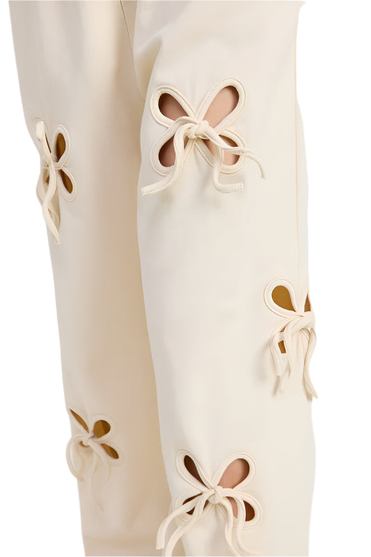 Emory Park FRENCH TERRY PANTS - Ivory - Rear View