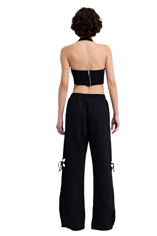 Emory Park FRENCH TERRY PANTS - Black - Back Full View