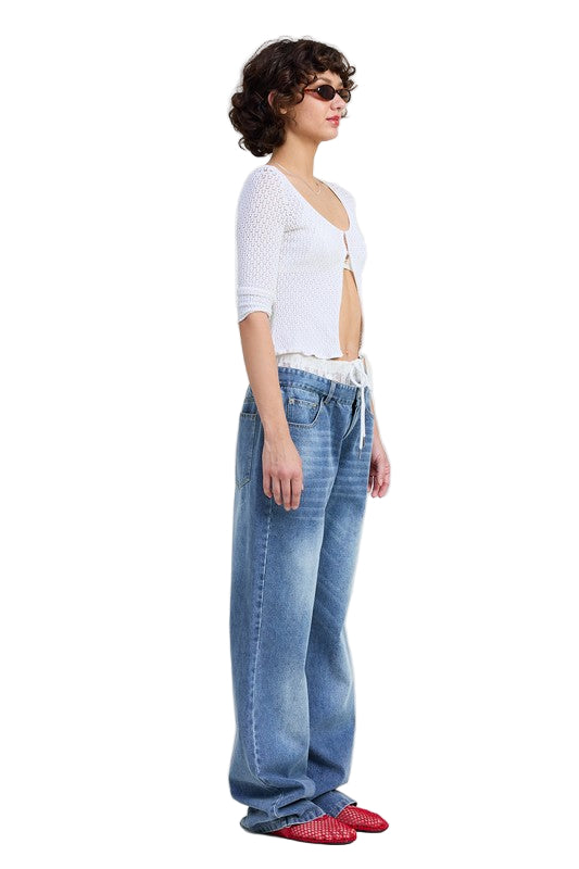 EMORY PARK LOW RISE DENIM JEAN - Denim - Side Full View