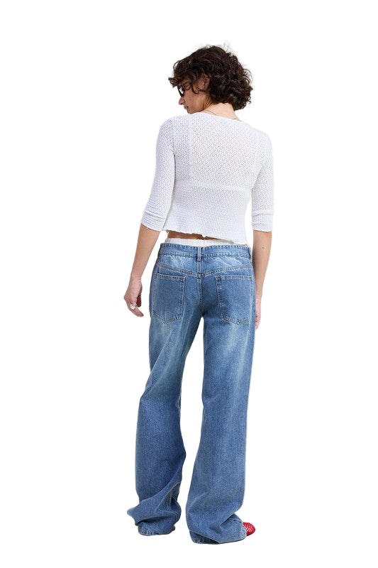 EMORY PARK LOW RISE DENIM JEAN - Denim - Back Full View