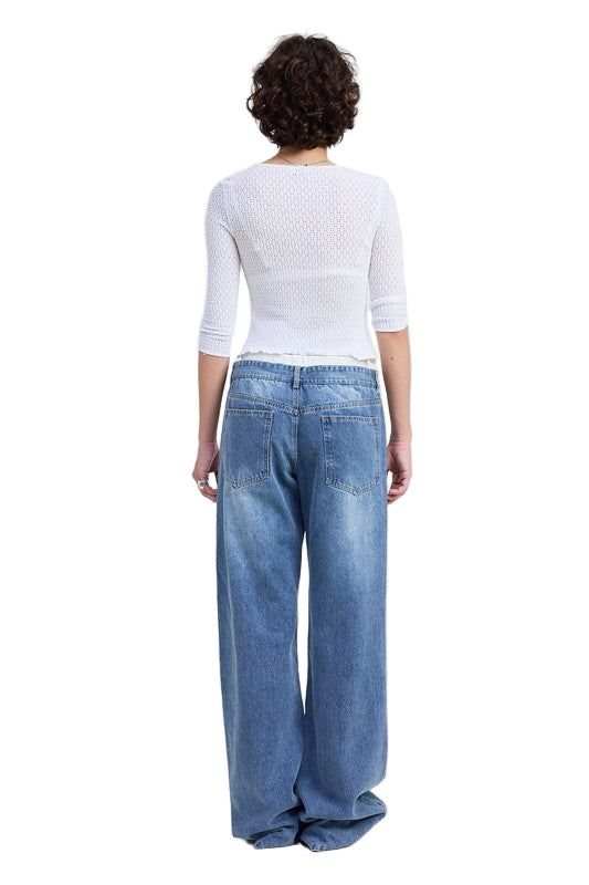 EMORY PARK LOW RISE DENIM JEAN - Denim - Back Full View