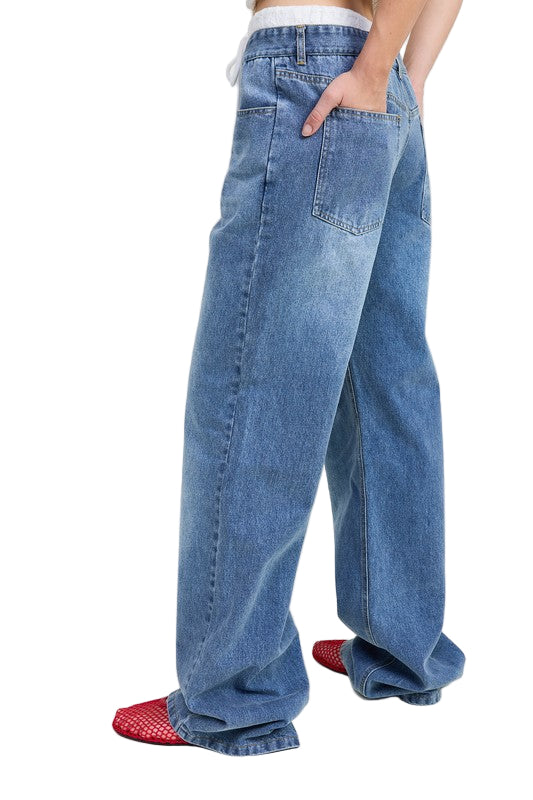EMORY PARK LOW RISE DENIM JEAN - Denim - Side View