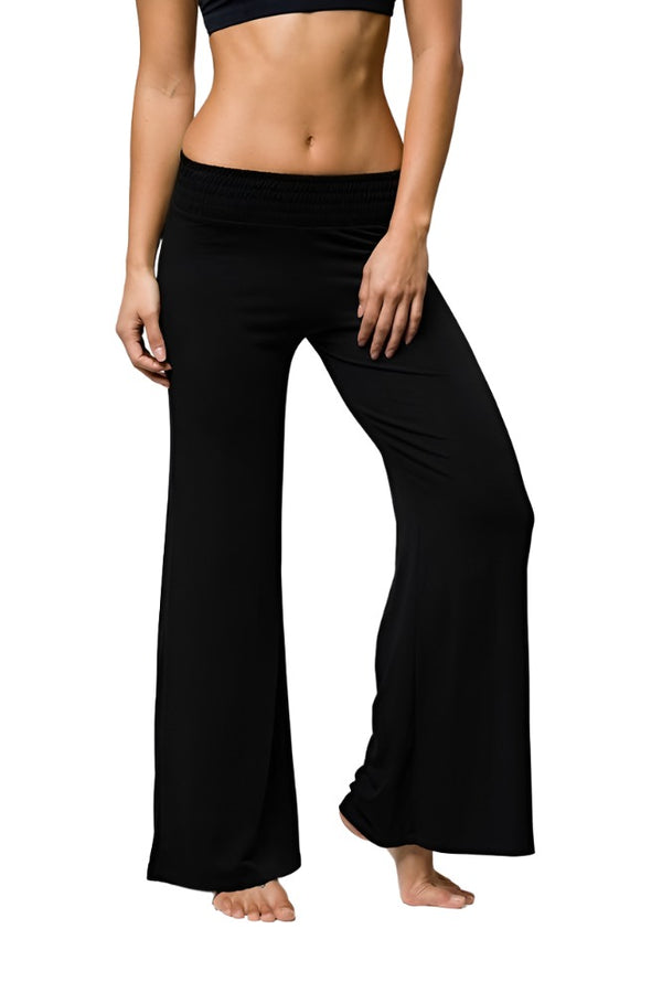 Onzie Hot Yoga Palazzo Pant 230 - Black - front view