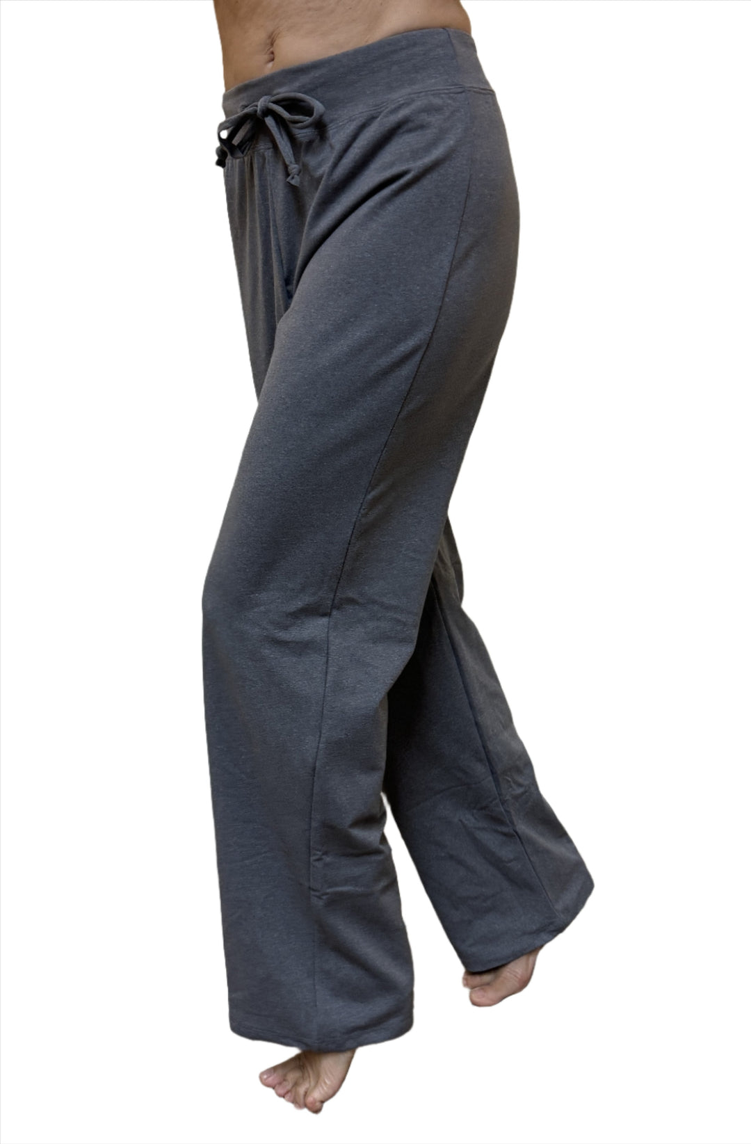 Loose One Step Ahead Pants with Drawstring in Heather Gray