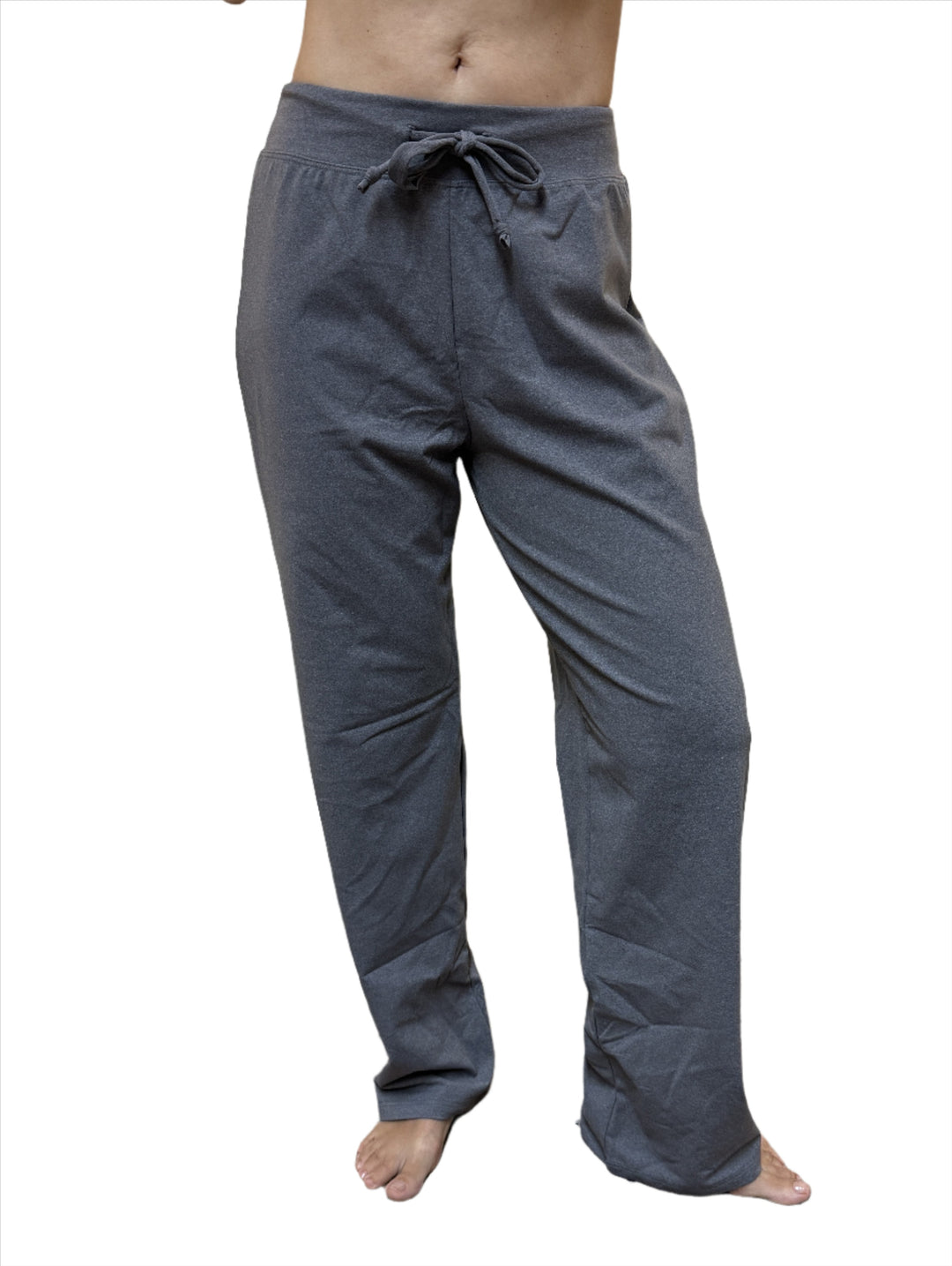 Loose One Step Ahead Pants with Drawstring in Heather Gray