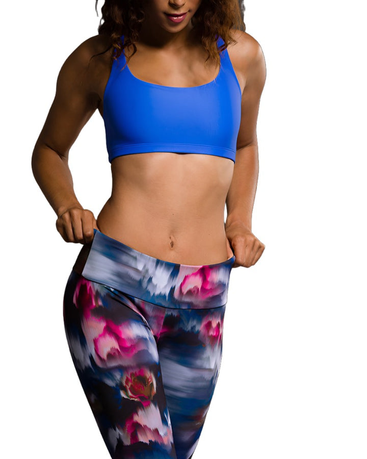 Onzie Hot Yoga Chic Bra 354 - Moonlight Blue - Front View