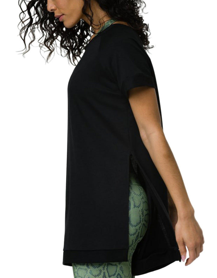 Onzie Flow Yoga Split Sweatshirt 3745 - Black - Side View