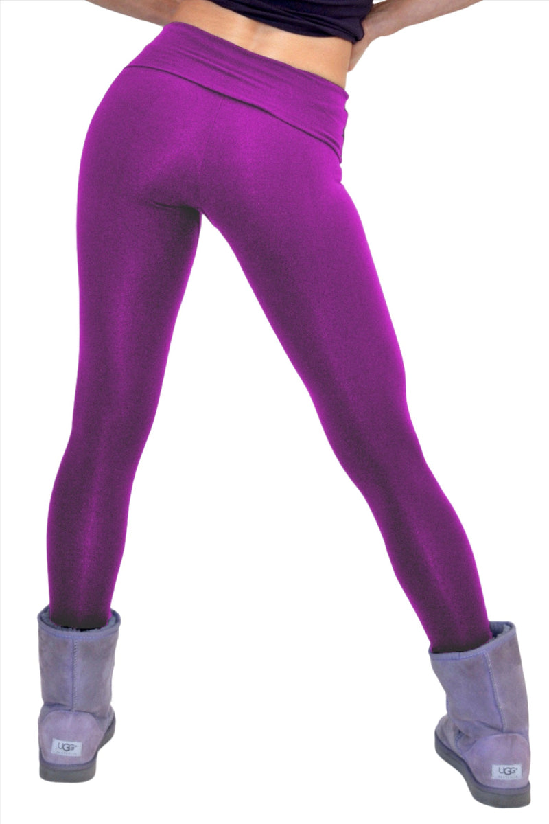 One Step Ahead Roll Down Fitted Leggings R200 - wine - rear view