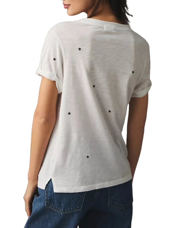 TLA V neck tee White with Stars