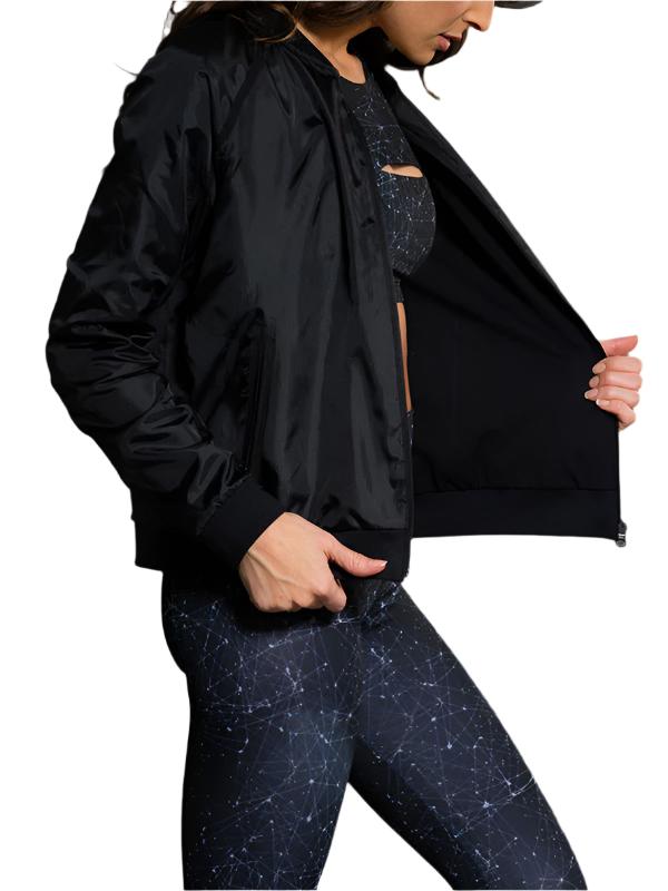 Onzie Flow Bomber Jacket 615 - Black - Side View