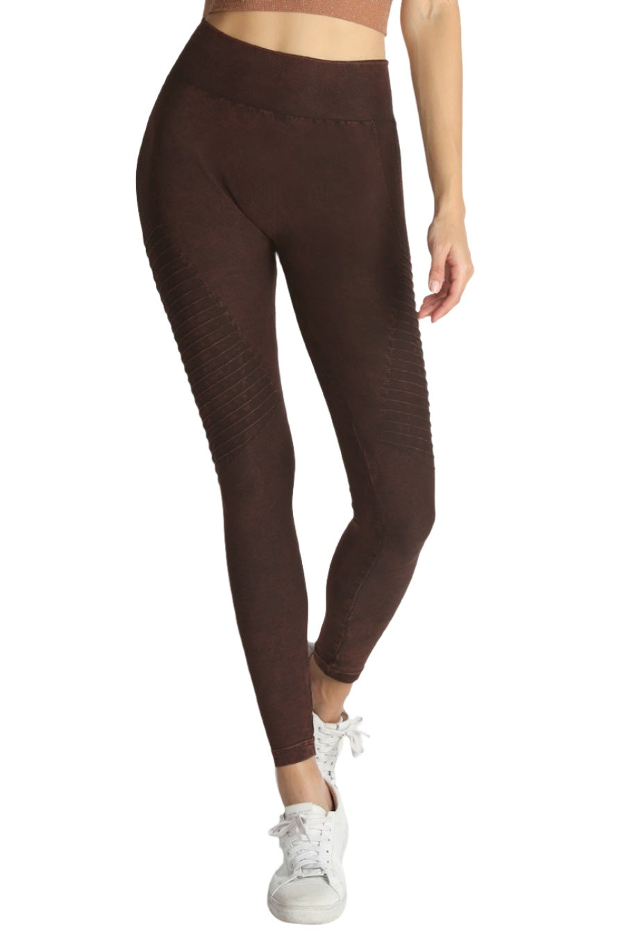 NikiBiki New Biker Seamless Jegging - Vintage Chocolate - Front View
