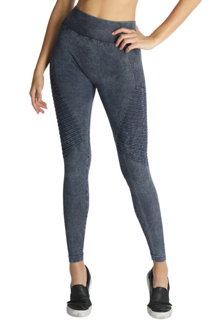 NikiBiki New Biker Seamless Jegging - Vintage Denim - Front Viw