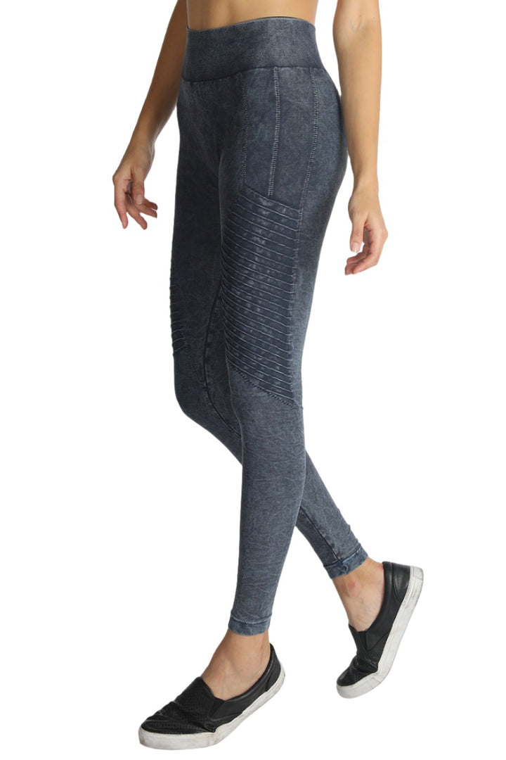 NikiBiki New Biker Seamless Jegging - Vintage Denim - Side View