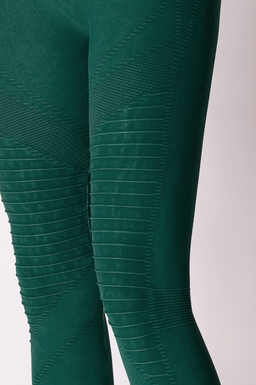 NikiBiki Seamless Leggings with Ribbed Panels - Vintage Jade - Rear View