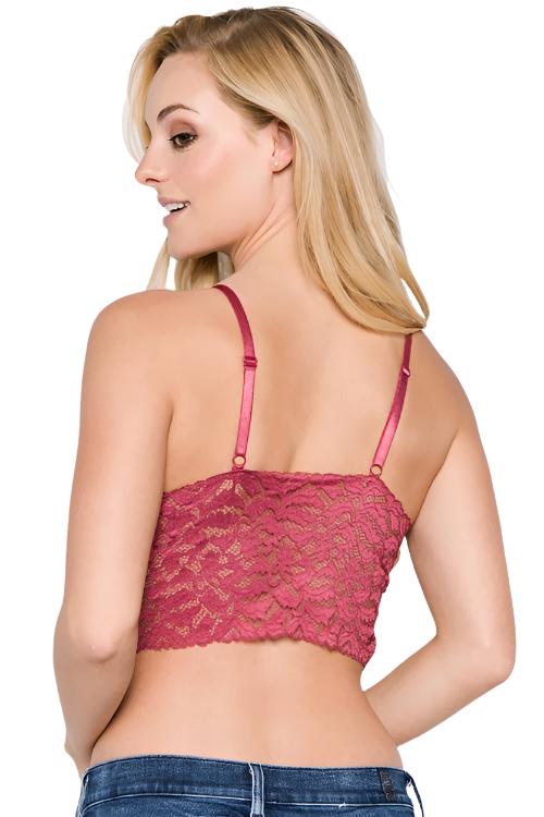 Anenome Longline Bra Top Rasberry Rear