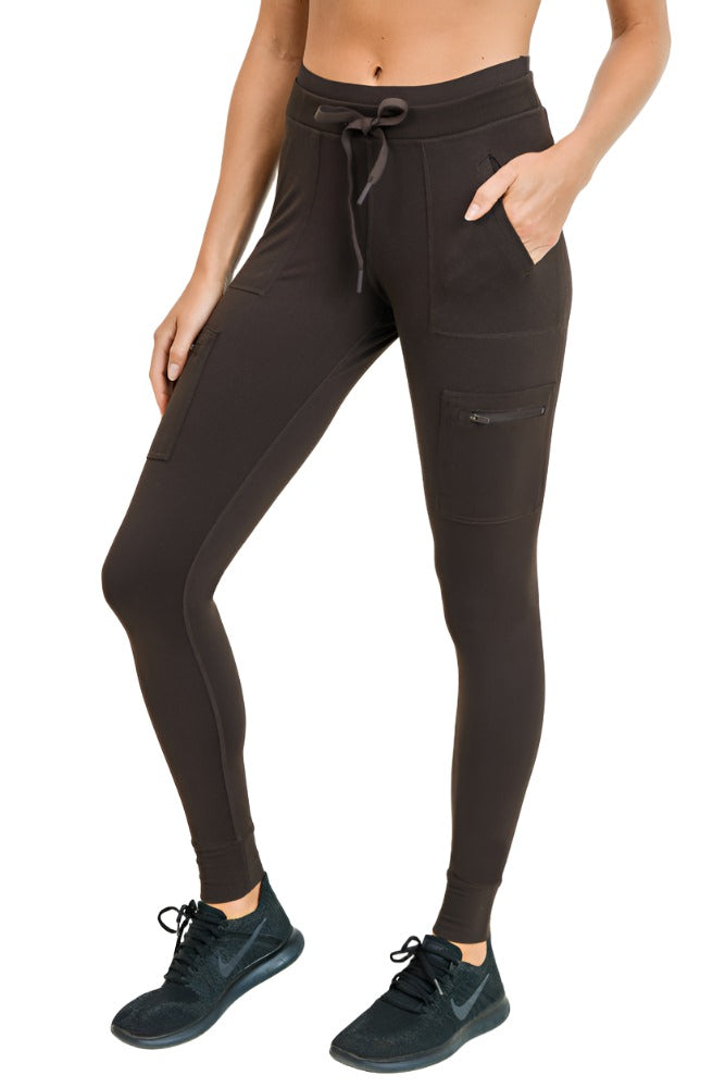 Mono B Fitted Cargo Pant AP1748 and Plus - Coffee - Side View