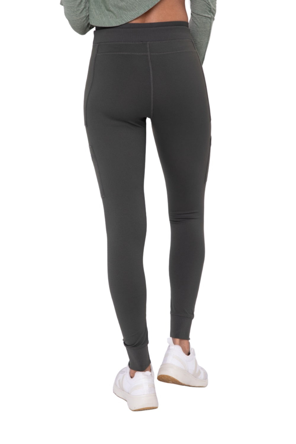 Mono B Fitted Cargo Pant AP1748 and Plus - Green 21 - Back View