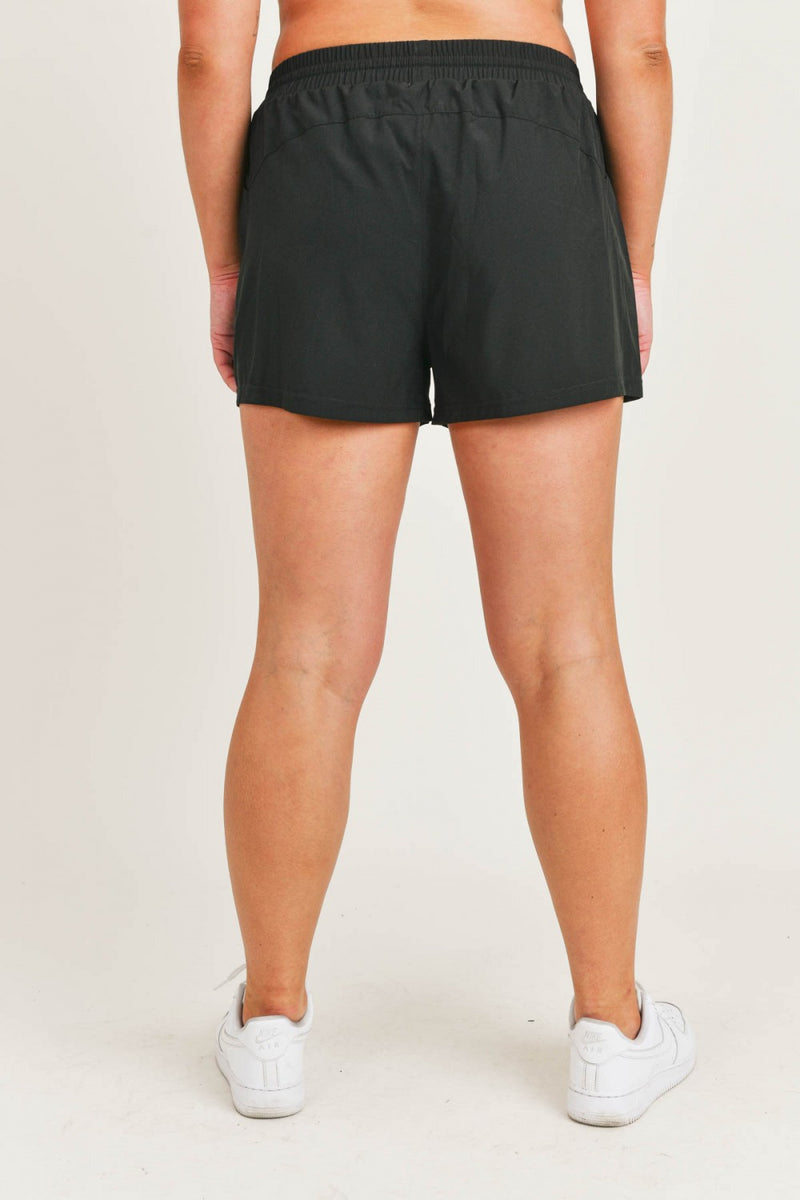 Mono B Drawstring Pocket Athleisure Shorts AP7008 and Plus