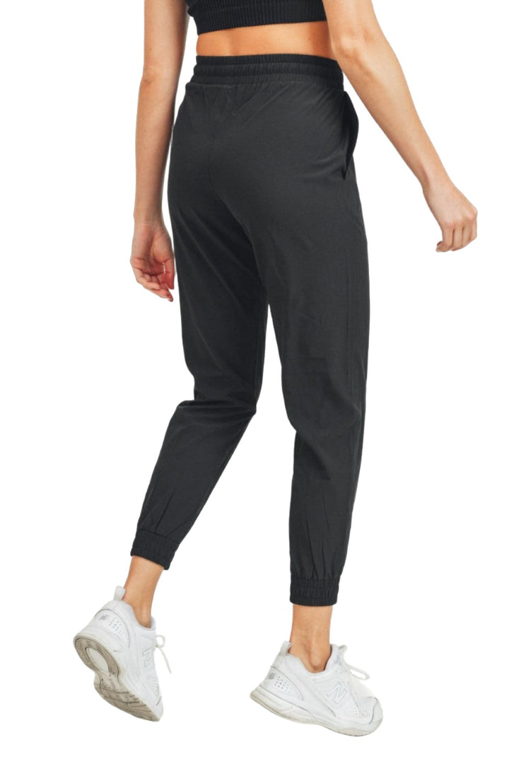 Mono B Essential Athleisure Joggers AP7033 - Black - Side View