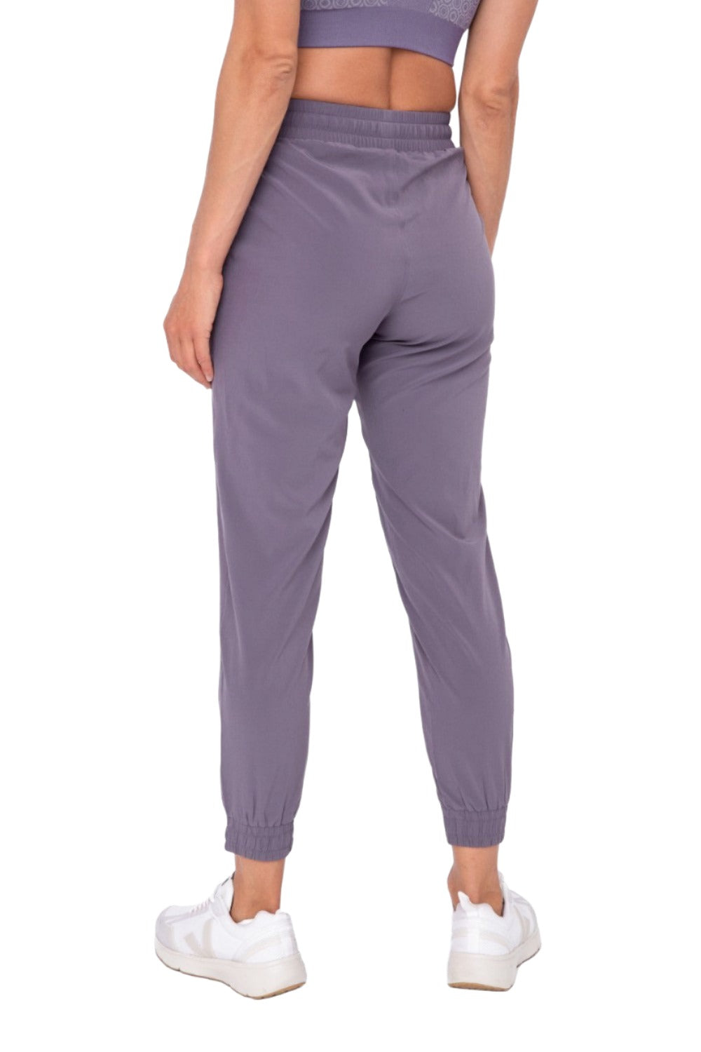 Mono B Essential Athleisure Joggers AP7033 - Purple - Back View