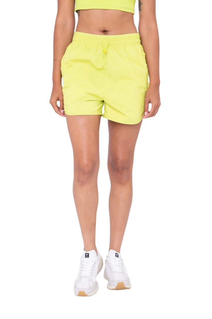 Mono B Toggle Drawstring Shorts AP7043 - Lettuce - Front View
