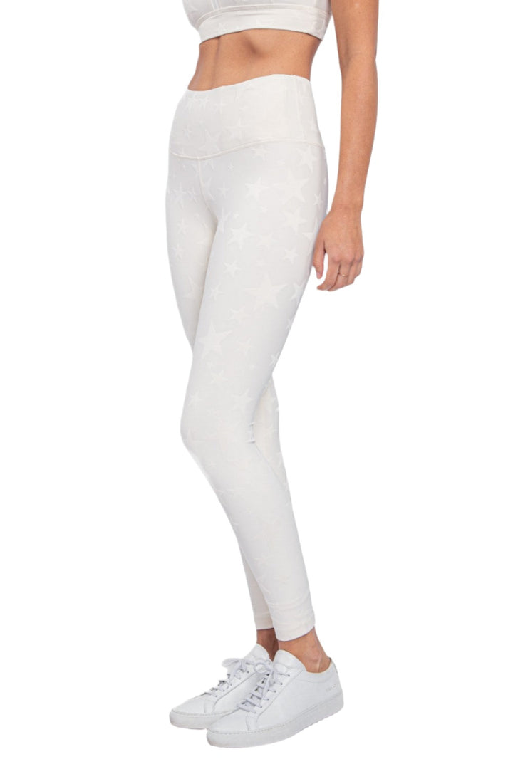 Mono B Seeing Stars High Waist Leggings APH-A0666 and Plus - Natural - Side View2