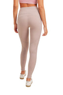 Mono B Newport No Front Seam Splice Swoop Highwaist Leggings APH-A0738 - Iris - Back View
