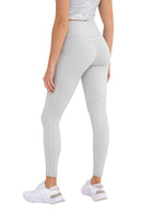 Mono B Newport No Front Seam Splice Swoop Highwaist Leggings APH-A0738 - Mist - Back Side View