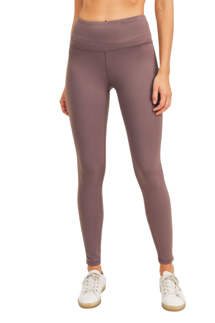 Mono B Newport Performance Essential Highwaist Leggings APH-A0771 - Bark - Front View