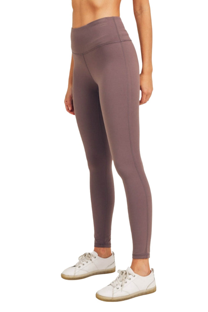 Mono B Newport Performance Essential Highwaist Leggings APH-A0771 - Bark - Side View