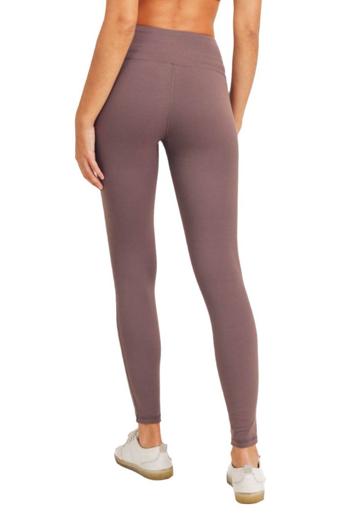 Mono B Newport Performance Essential Highwaist Leggings APH-A0771 - Bark - Back View