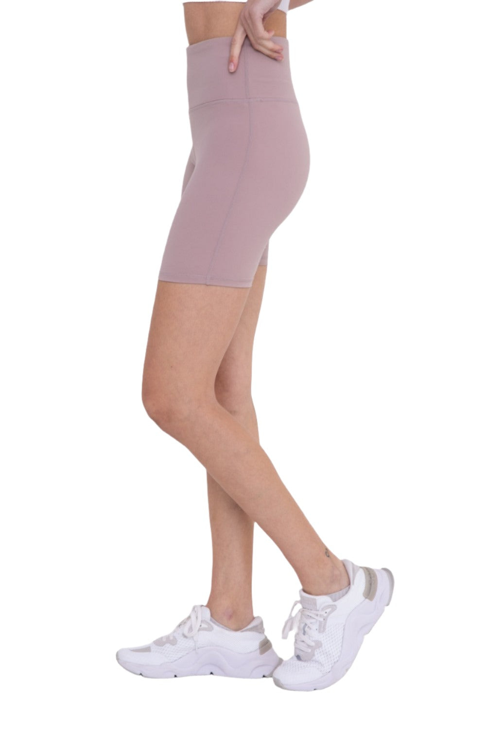 Mono B Newport Essential Performance Highwaist Shorts APH-A0772 - Iris - Side View