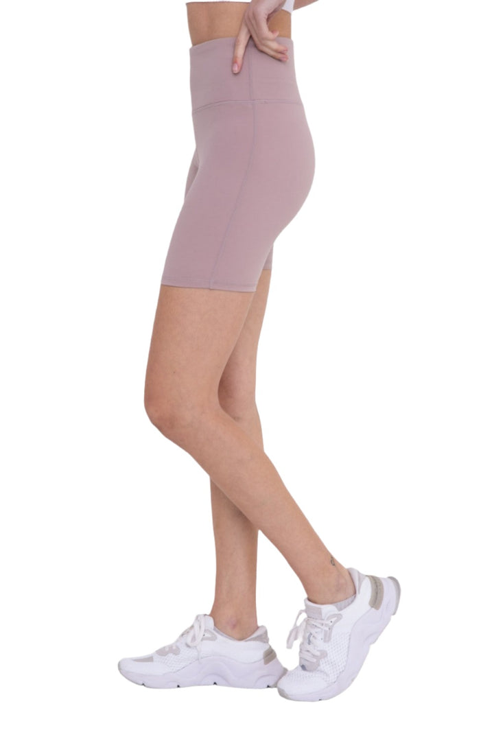 Mono B Newport Essential Performance Highwaist Shorts APH-A0772 - Iris - Side View