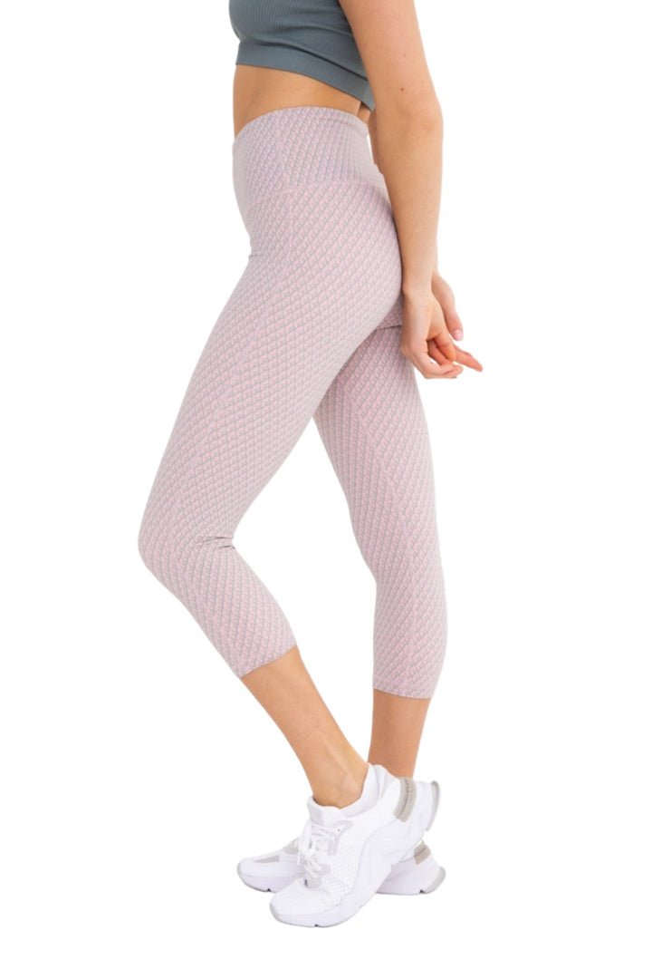 Mono B Geo Spiral High-Waist Capri APH-A08117 - Blossom - Side View