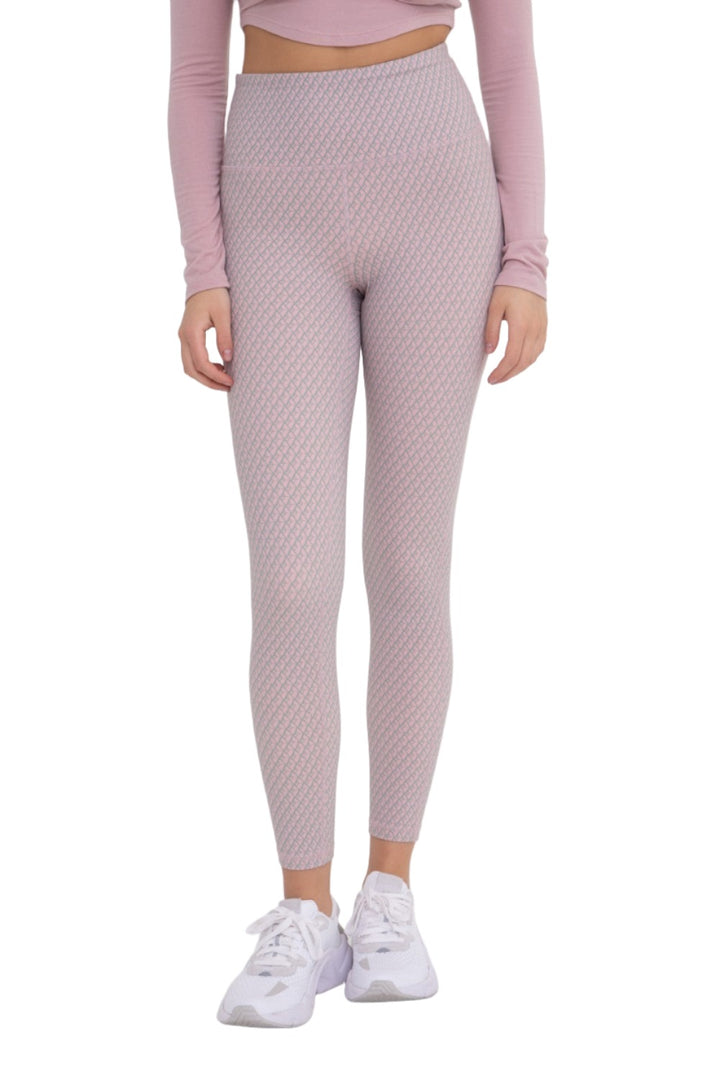 Mono B Geo Spiral High-Waist Leggings APH-A08118 - Blossom - Front View