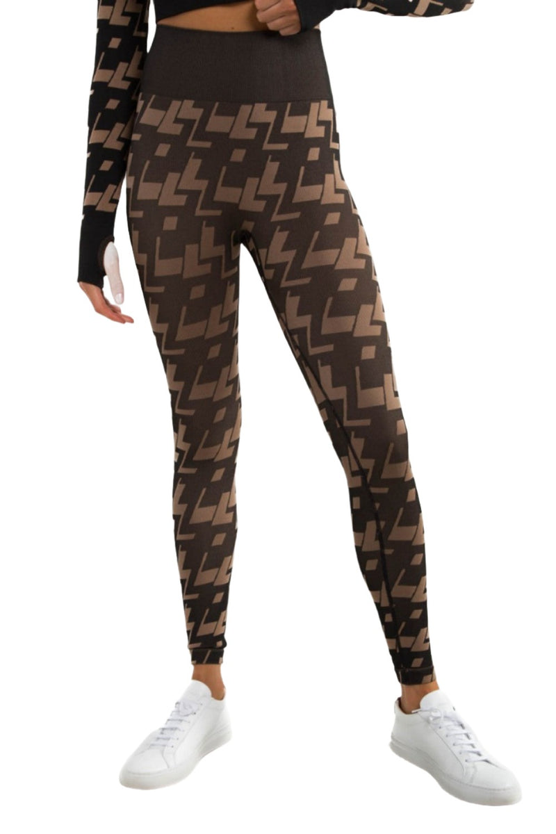 Mono B Seamless Geometric Print Leggings APH-A09101