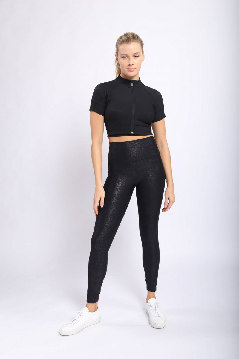 Mono B  High waist Foil Leggings With Side Pockets APH-A0951 and Plus