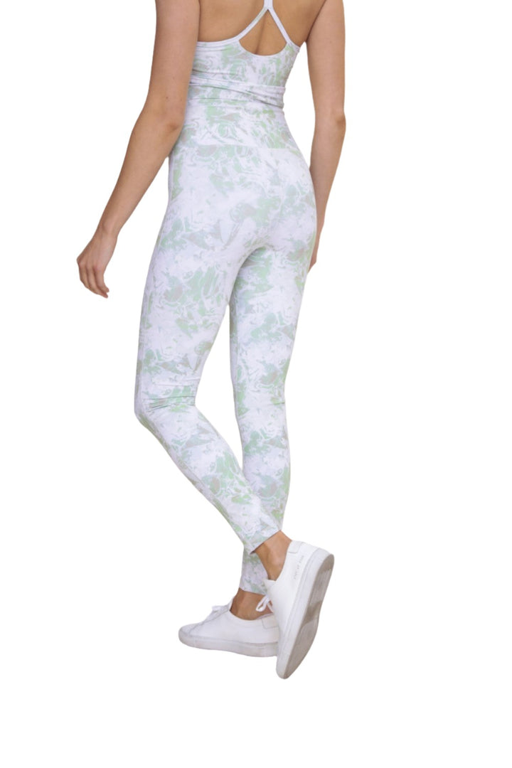 Mono B Whimsy High-Waist Leggings APH-B0120 - Lime Swirl - Back View