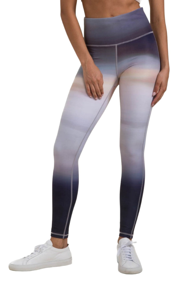 Mono B Dusk High-Waist Leggings APH-B0178 - Grey Ombre - Front View