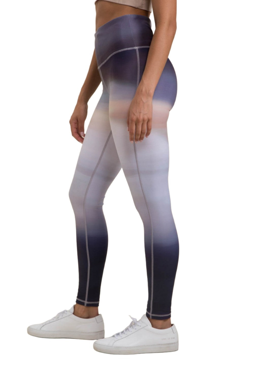 Mono B Dusk High-Waist Leggings APH-B0178 - Grey Ombre - Side View