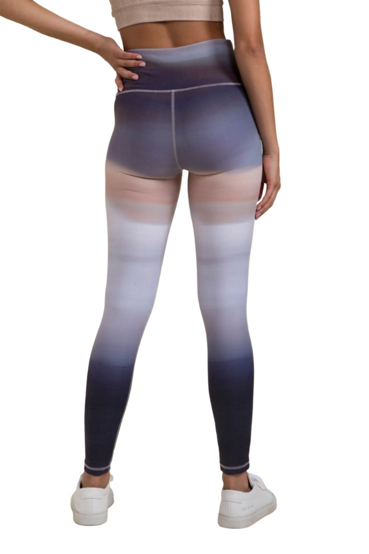 Mono B Dusk High-Waist Leggings APH-B0178 - Grey Ombre - Back View