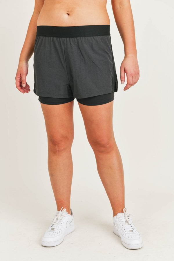 Mono B Two-Toned Shorts APH2981 and Plus